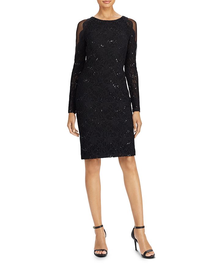 Ralph lauren lace inset dress discount