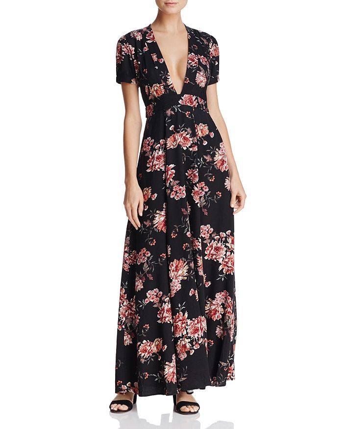 Sadie & Sage Deep-V Floral Print Maxi Dress | Bloomingdale's