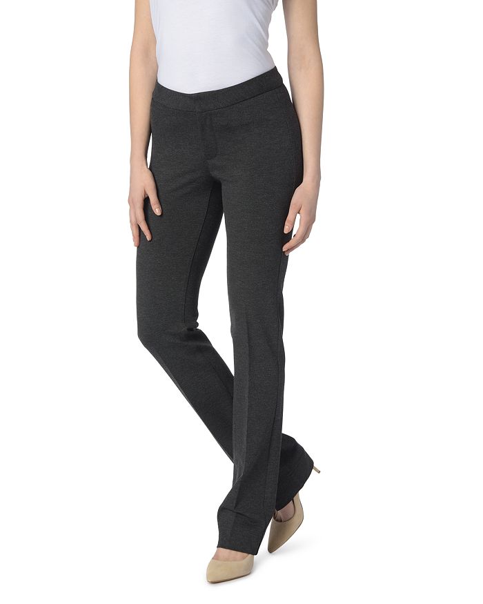 Nydj Stretch Knit Trousers In Charcoal