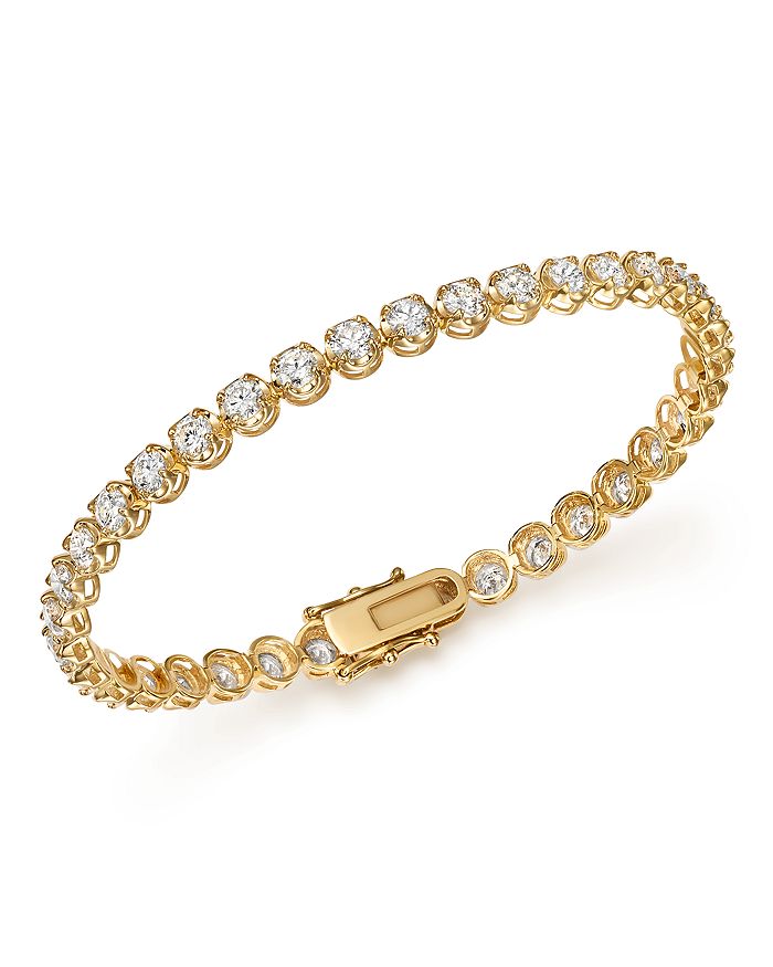 Bloomingdale's Diamond Tennis Bracelet In 14k Yellow Gold, 7.0 Ct. T.w. - 100% Exclusive In White/gold