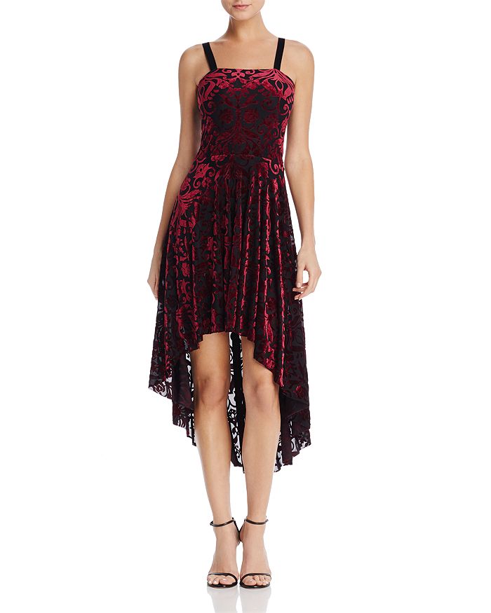 High low velvet dress online