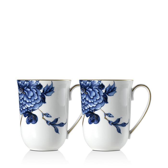 Shop Prouna Emperor Flower Mugs, Set Of 2 In Gold