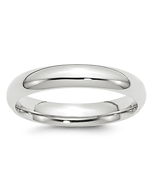 Men's 4mm Comfort Fit Band Ring in 14K White Gold - 100% Exclusive