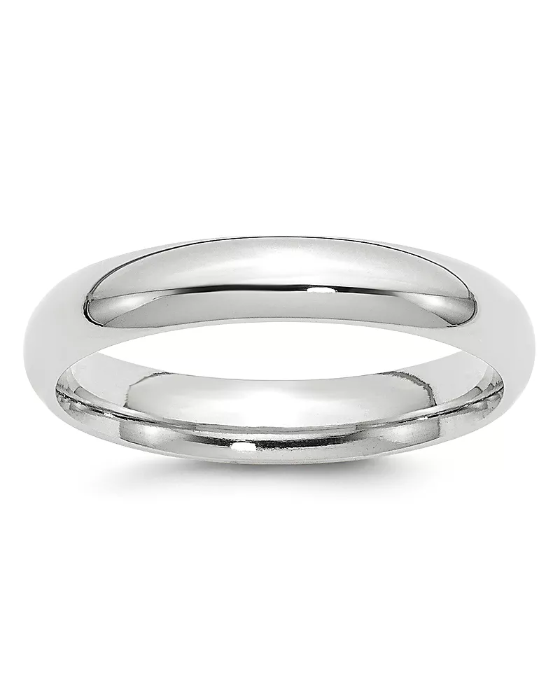 Bloomingdale's Fine Collection Men's 4mm Comfort Fit Band Ring in 14K White Gold