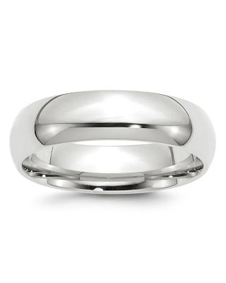 Bloomingdale's Fine Collection - Men's 6mm Comfort Fit Band Ring in 14K White Gold - Exclusive