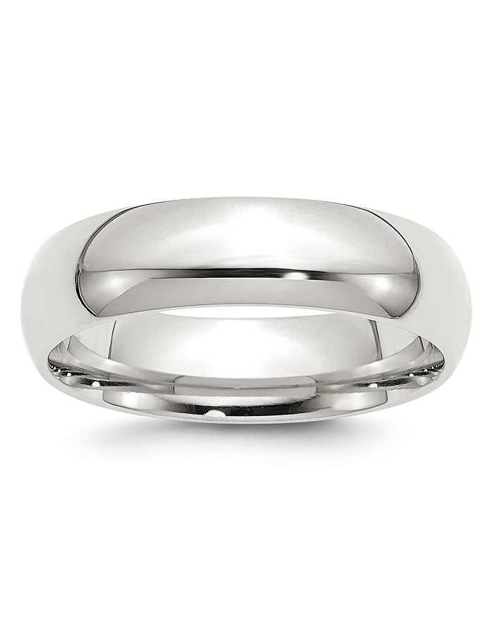 BLOOMINGDALE'S MEN'S 6MM COMFORT FIT BAND RING IN 14K WHITE GOLD - 100% EXCLUSIVE,WCF060-9