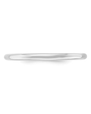 Men's 2mm Comfort Fit Band Ring in 14K White Gold 