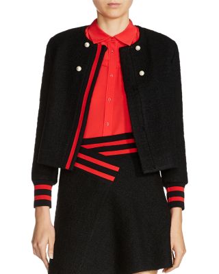 maje cropped tweed jacket