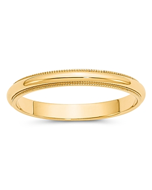 Bloomingdale's Men's 3mm Milgrain Half Round Wedding Band 14K Yellow Gold - 100% Exclusive Bloomingdale's Men's 3mm Milgrain Half Round Wedding Band 14K Yellow Gold - 100% Exclusive