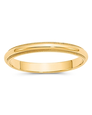 Bloomingdale's Men's 3mm Milgrain Comfort Fit Wedding Band 14k Yellow Gold - 100% Exclusive