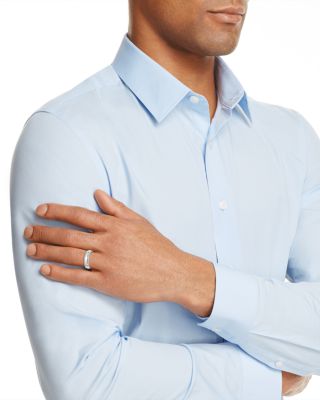 Men's 6mm Half-Round Milgrain Band in 14K White Gold 