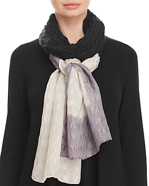 Eileen Fisher Textured Silk Tie-Dye Scarf at Bloomingdale's