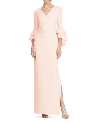 Ralph Lauren Jersey Bell-Sleeve Gown 