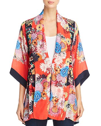 Johnny Was Collection Mishka Embellished Silk Kimono | Bloomingdale's