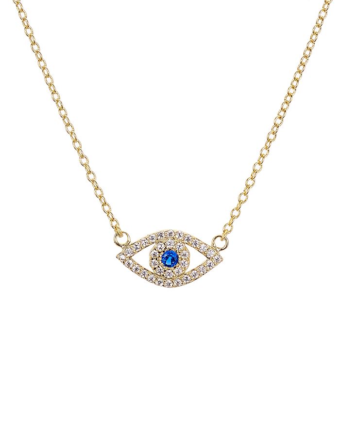 Aqua Sterling Silver Evil Eye Pendant Necklace, 15 - 100% Exclusive In Gold