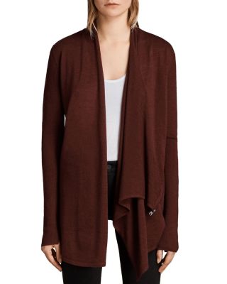 allsaints drina ribbed cardigan