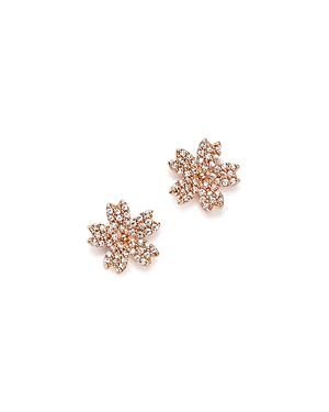Bloomingdale's Diamond Flower Small Stud Earrings in 14K Rose Gold, 0.25 ct. t.w. - 100% Exclusive