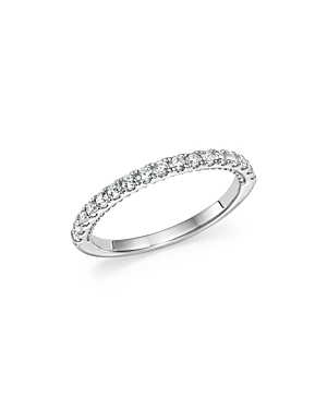 Bloomingdale's Diamond Band with Beaded Accent in 14K White Gold, 0.35 ct. t.w. - 100% Exclusive