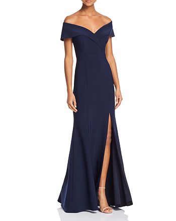 Aqua off the shoulder gown Clearance
