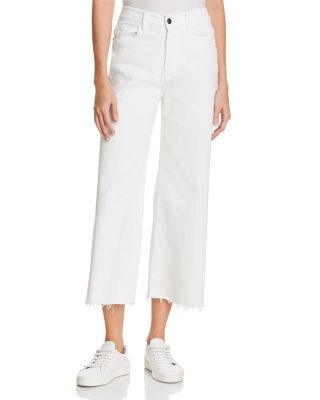 raw edge cropped jeans