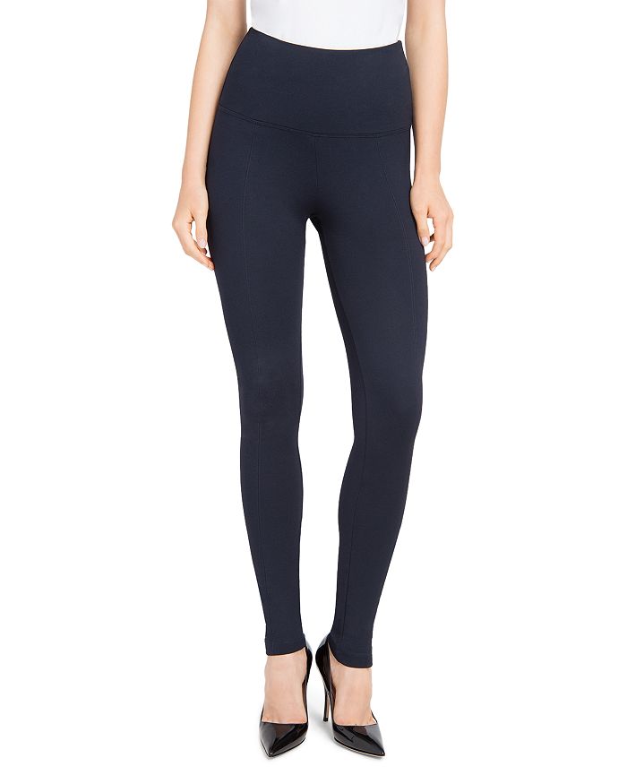 Lyssé Ponte Leggings With Center Seams In Midnight