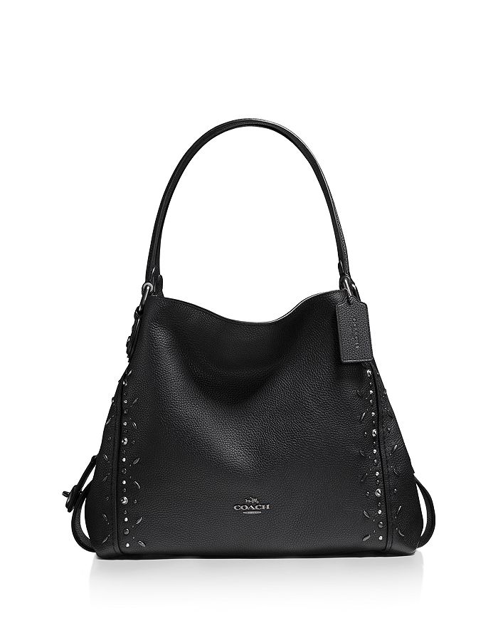 COACH Edie Prairie Rivet Leather Shoulder Bag Bloomingdale's