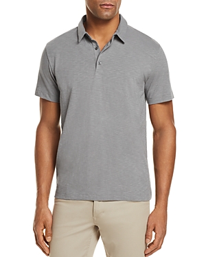 Theory Bron Regular Fit Polo Shirt In Zinc