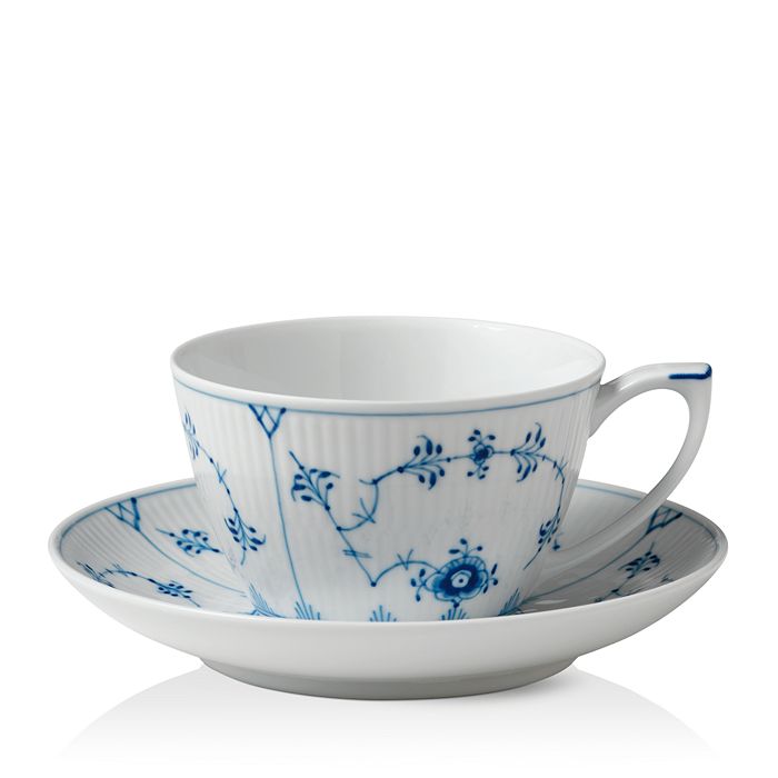 Shop Royal Copenhagen Blue Fluted Plain Tea Cup & Saucer