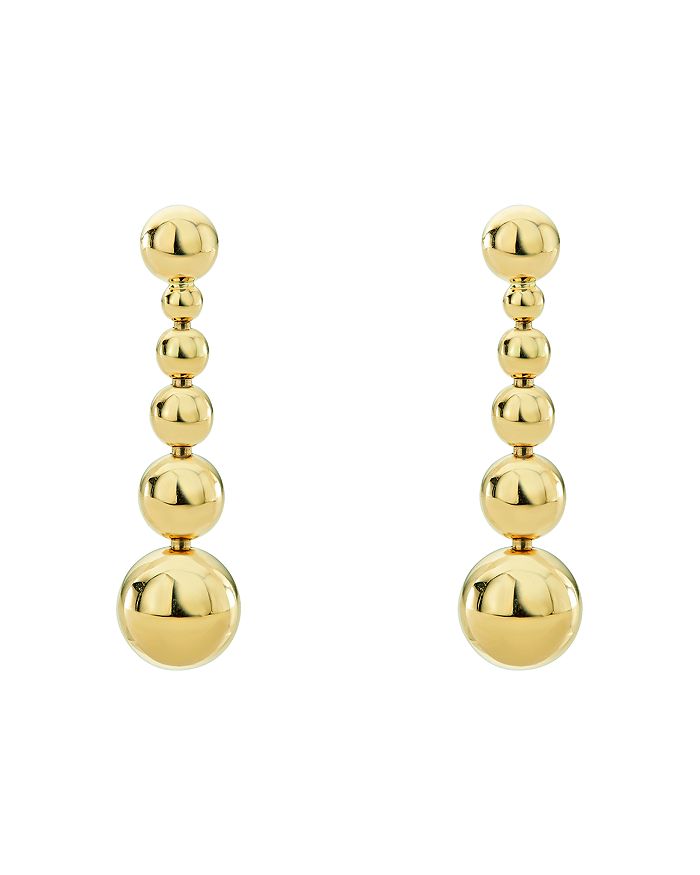 Shop Lagos Caviar Gold Collection 18k Gold Graduated Six Bead Drop Earrings