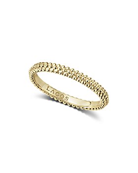 LAGOS - Caviar Gold Collection 18K Gold Micro-Beaded Stacking Ring