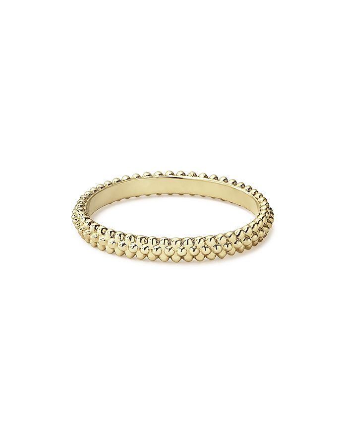 Shop Lagos Caviar Gold Collection 18k Gold Triple Beaded Stacking Ring