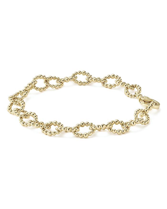 Lagos Caviar Gold Collection 18k Gold Beaded Chain Bracelet In Gold