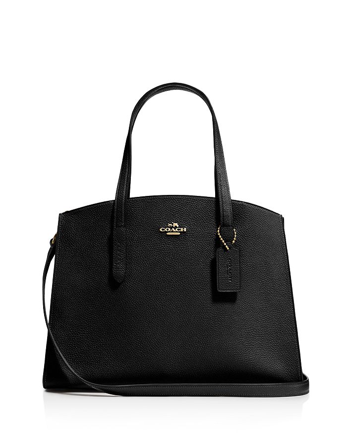 COACH Polished Pebble Leather Charlie Carryall Bloomingdale's