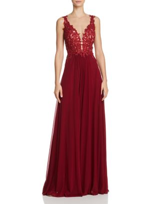 Faviana Couture Lace-Bodice Gown | Bloomingdale's