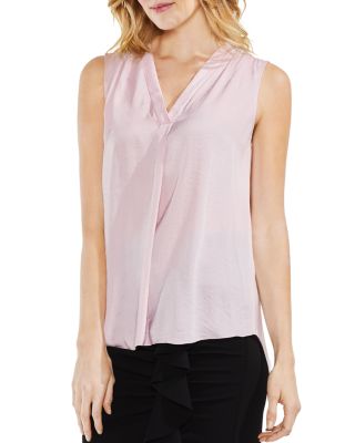 VINCE CAMUTO Shirred High/Low Tank 
