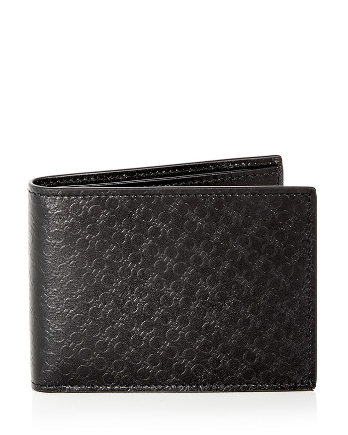 Salvatore Ferragamo Embossed Leather Bi-Fold Wallet | Bloomingdale's