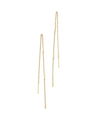 Zoe Chicco 14K Yellow Gold Bar & Chain Threader Earrings