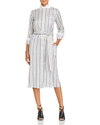 Burberry Aya Striped Silk Shirt Dress | Bloomingdale's