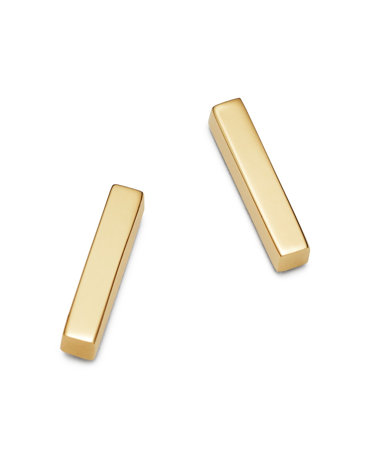 Bar Stud Earrings in 14K Yellow Gold