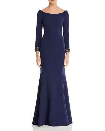 Laundry by Shelli Segal Embellished Boatneck Gown | Bloomingdale's