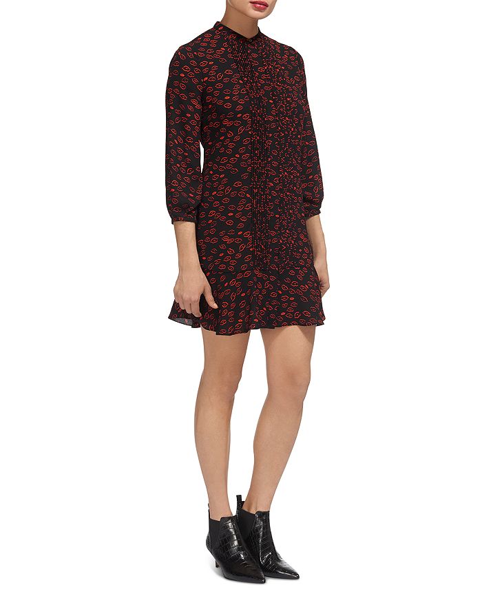 Whistles Lilly Lip-Print Dress | Bloomingdale's