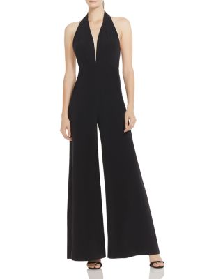 HALSTON HERITAGE - Halter-Neck Strappy Jumpsuit
