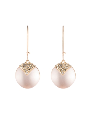 Alexis Bittar Crystal Embellished Sphere Drop Earrings In Gray/rose Gold