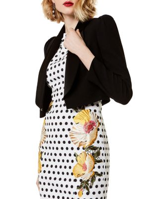 KAREN MILLEN - Puff-Sleeve Cropped Jacket