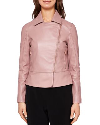 ted baker black leather jacket