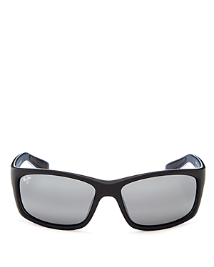 Maui Jim Men's Kanaio Coast Polarized Mirrored Wrap Sunglasses, 63mm