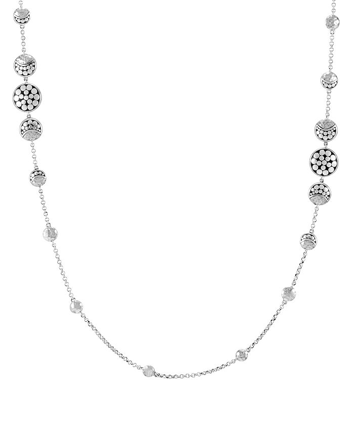 JOHN HARDY STERLING SILVER DOT HAMMERED MOON STATION NECKLACE, 36,NB30002X36