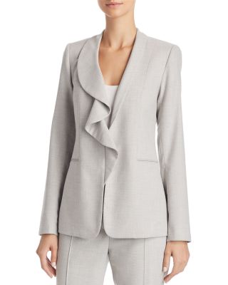 tahari ruffle jacket