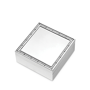 Wedgwood Vera Wang  With Love Square Keepsake Box In Silver