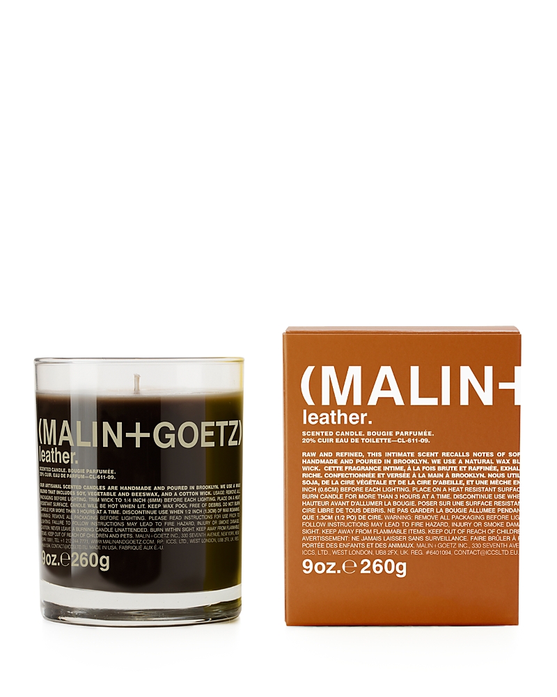 Malin + Goetz Malin+goetz Leather Scented Candle In Brown